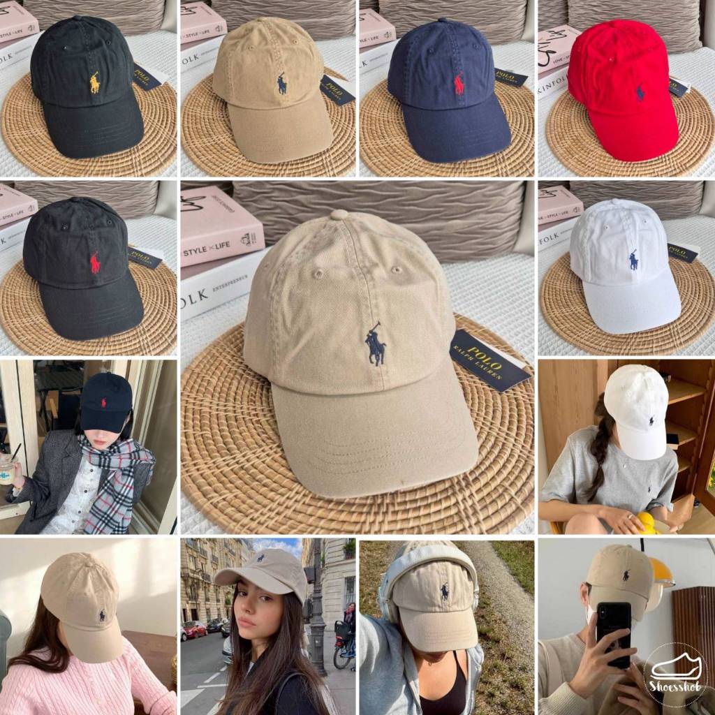 ของแท้ 💯% มี QR code สแกนเช็คของแท้ได้ พร้อมส่ง Polo Ralph Lauren Cap หมวกแก๊ป มีหลายสี
