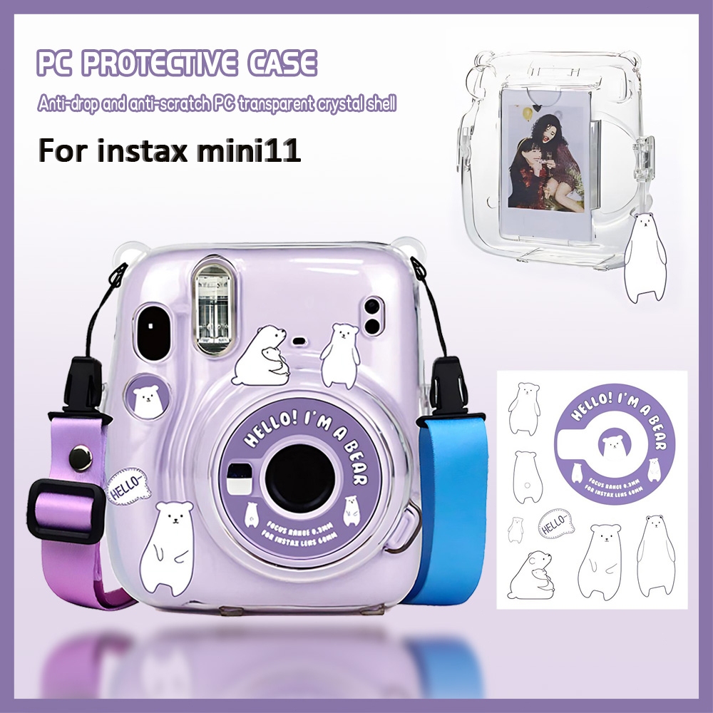 กระเป๋ากล้องอินสแตนท์ For instax mini11 พร้อมสายคล้อง case instax mini 11 กระเป๋าน่ารัก เคสกันกระแทก