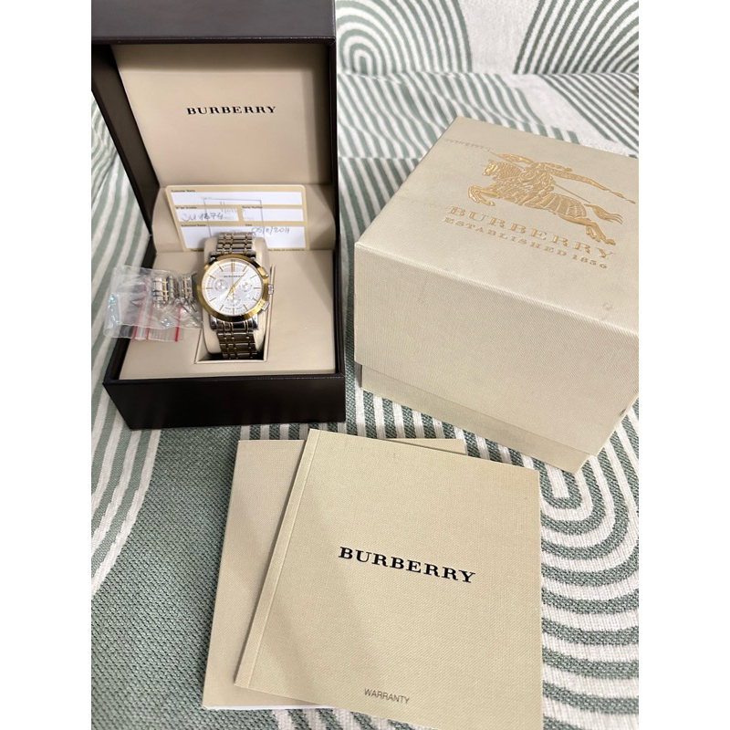 นาฬิกาBurberryแท้🌈มือสองBU1374HeritageChronograph