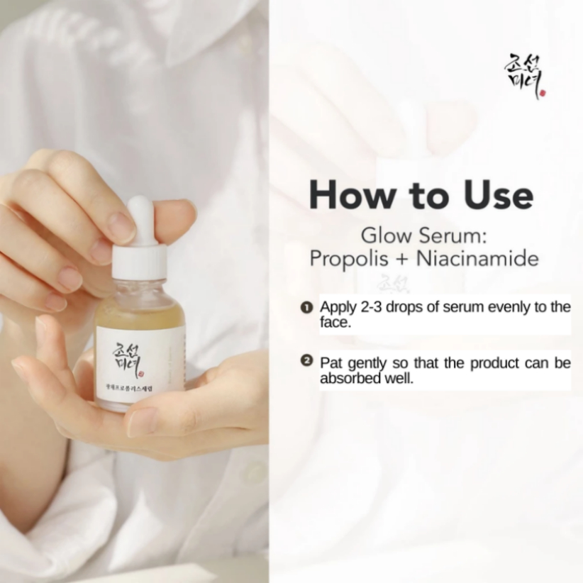 Beauty of Joseon Glow Serum Propolis + Niacinamide 30ml*1 บิวตี้ ออฟ โชซอน โกลว์ เซรั่ม โพรโพลิส + ไนอะซินาไมด์