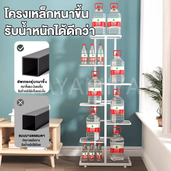 YYM ชั้นวางต้นไม้ 3/6/8ชั้น ชั้นวางของ ห้องนั่งเล่น ลอน ในบ้าน ใช้ในบ้าน ระเบียง ชั้นวางของทำจากเหล็กหลายชั้น รางต้นไม้ thumbnail 4