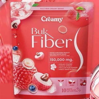 (📍กดในไลฟ์ถูกกว่า📍)🩷 Buk Fiber Creamy🩷 บุก ไฟเบอร์ ครีมมี่ ดีท็อกซ์ 1 ห่อ 10 ซอง
