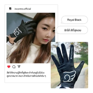 INCONTRO WINGS ถุงมือกอล์ฟผู้หญิง ผ้าไมโครไฟเบอร์ 1 ชิ้น ns korea