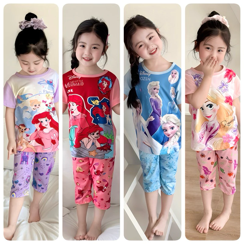 🌷ชุดเซ็ตเด็ก BB Kids เสื้อ+กางเกง 4 ส่วน ผ้าเกรดพรีเมี่ยม เด้ง นิ่ม เย็น ใส่สบาย ชุดเด็กผู้หญิง เสื้อผ้าเด็กผู้หญิง