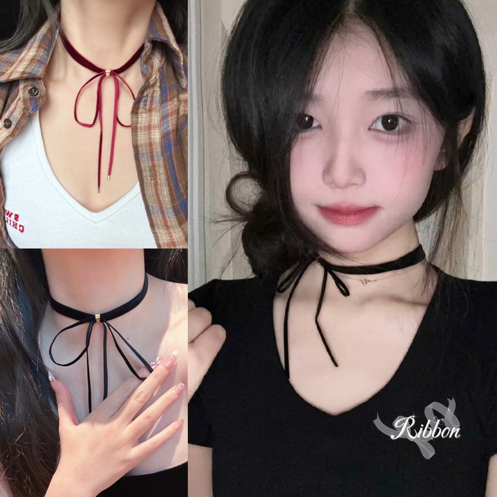 สร้อยคอโบว์🎀 choker เส้นเล็ก ลําลอง💫 สไตล์เกาหลี