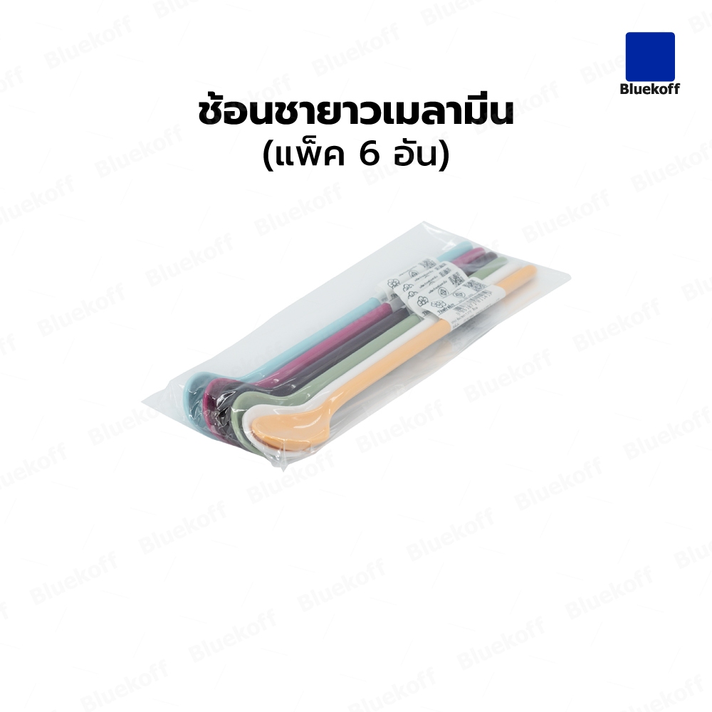 Bluekoff ช้อนชายาวเมลามีน (แพ็ค 6 อัน)