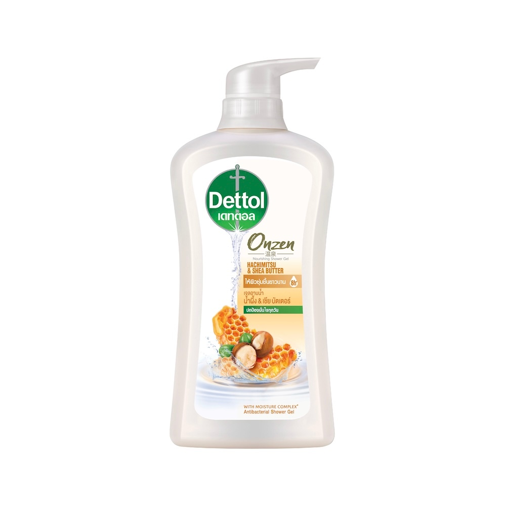 Dettol Onzen Nourishing ShowerGel Hachimitsu&Shea Butter Scent450Ml. เดทตอล ออนเซ็น กลิ่นฮาจิมิตสึแอนด์เชียบัตเตอร450มล.
