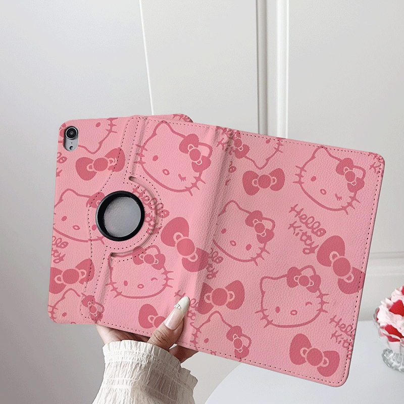 🚀จัดส่งจากกรุงเทพฯ🚀เคสipad การหมุน 360 องศา HelloKitty Pro13 Air5/4 10.9 Gen12 Air7 การ์ตูน เคสไอแพด