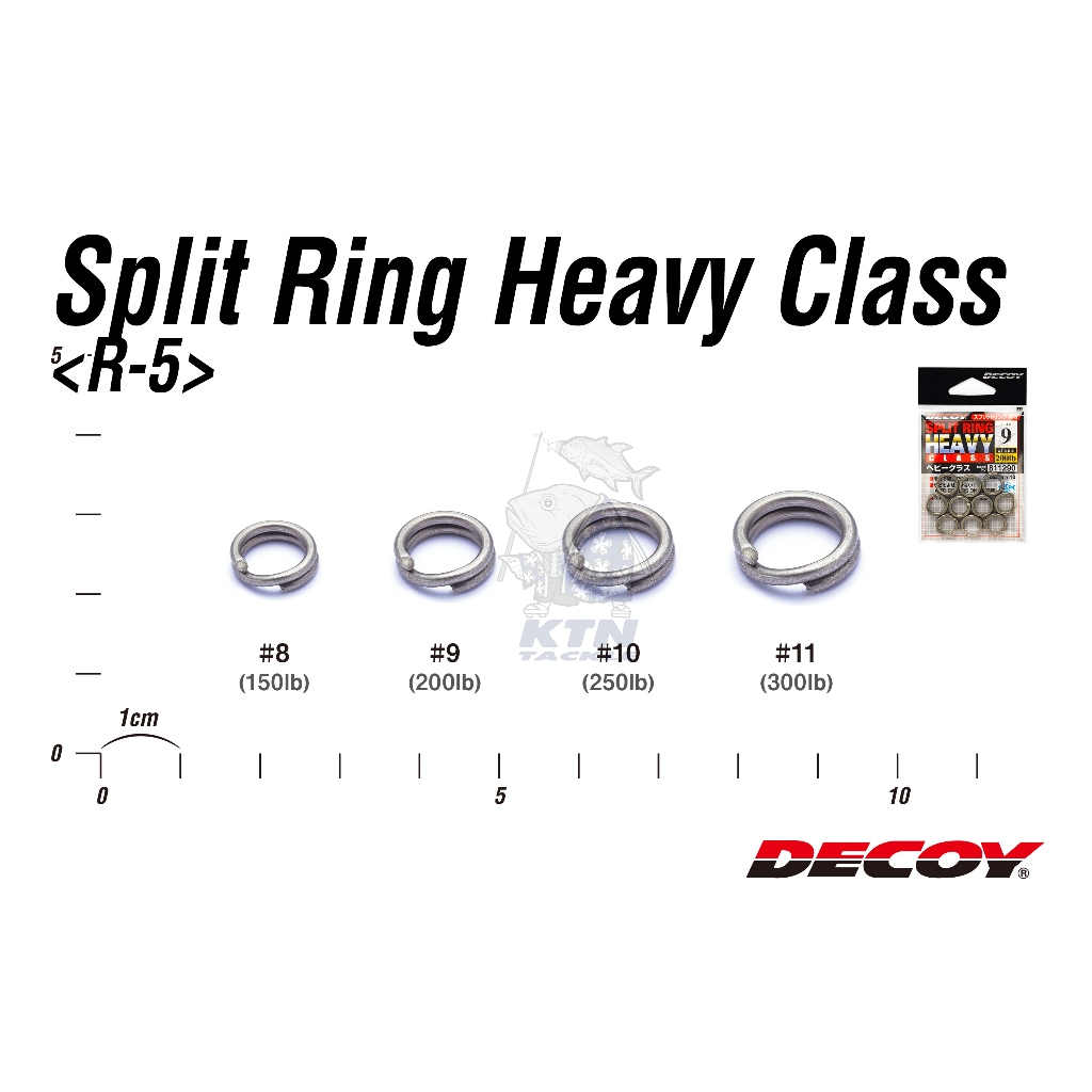 สปริทริงตกปลา ใส่เหยือปลอม ดีคอยล์ decoy รุ่น  Split Ring Heavy Class R-5  ค่ายนี้ไม่มีผิดหวัง