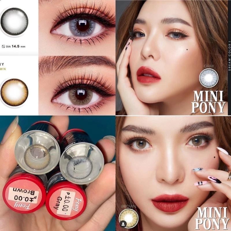 คอนแทคเลนส์ มีค่าสายตา Bigeye 🦄  pony 🦄 Brown/Gray  (Winkwow)