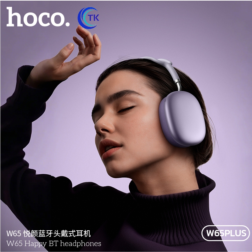 หูฟัง Headphones ANC BT5.4 มีปุ่มปรับระดับเสียง 400mAh สไตล์นอร์ดิก มี 6 สีให้เลือก HOCO W65Plus