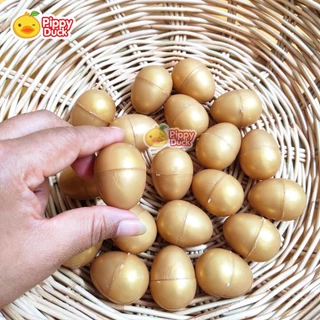 ไข่เงินไข่ทอง (แพ็ค 25 - 100 ลูก) ไข่จับฉลาก ตักไข่ ไข่เล็กเท่าไข่นกกระทา ไข่ใหญ่เท่าไข่ไก่ ไข่พลาสติก ลอยน้ำได้ เล่นเกม