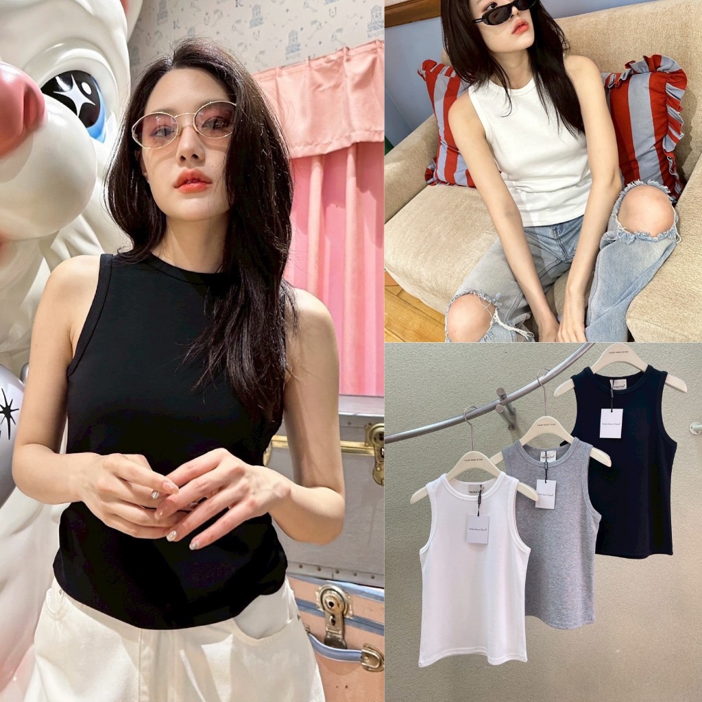 VL Basic tank top • เสือกล้ามคอกลม งานทออย่างดี ทรงสวยมากคะ เนื้อผ้ายืดหยุ่นได้เยอะเก็บทรง ตัวนี้น่ารักสุดๆ