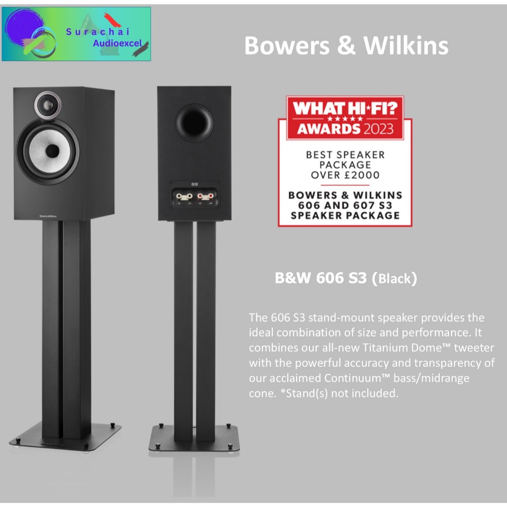B&W  606 S3 (Black)Bookshelf Speakers