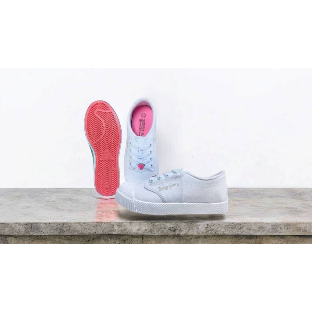 Gerry gang รองเท้าผ้าใบนักเรียนสีขาว ยี่ห้อ Gerry gang รุ่น pk888 Size 31-43