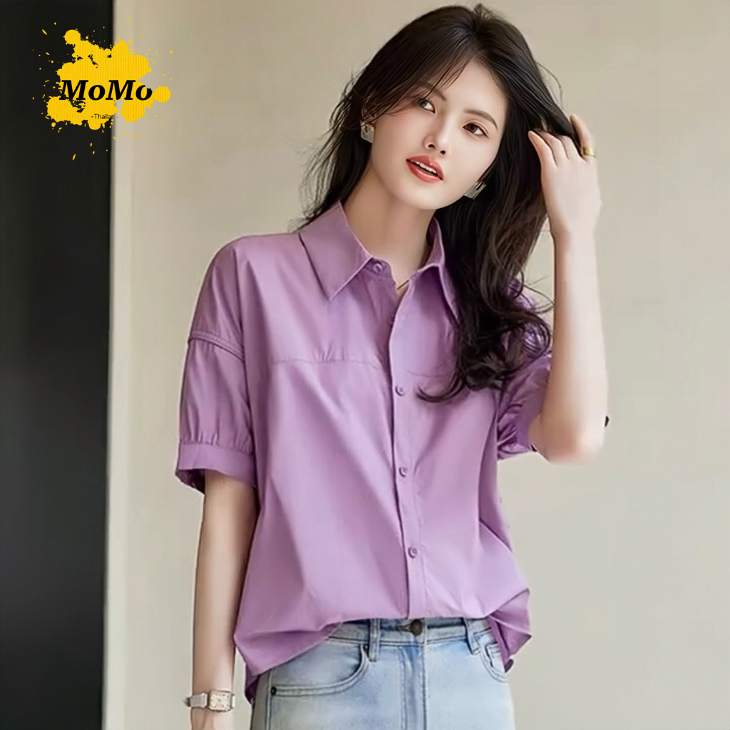 CICI_shop2 | เสื้อเชิ้ต 9 สี S-3XL สไตล์เกาหลี oversize พร้อมจัดส่ง #015 เสื้อผู้หญิงแฟชั่น เสื้อเชิ