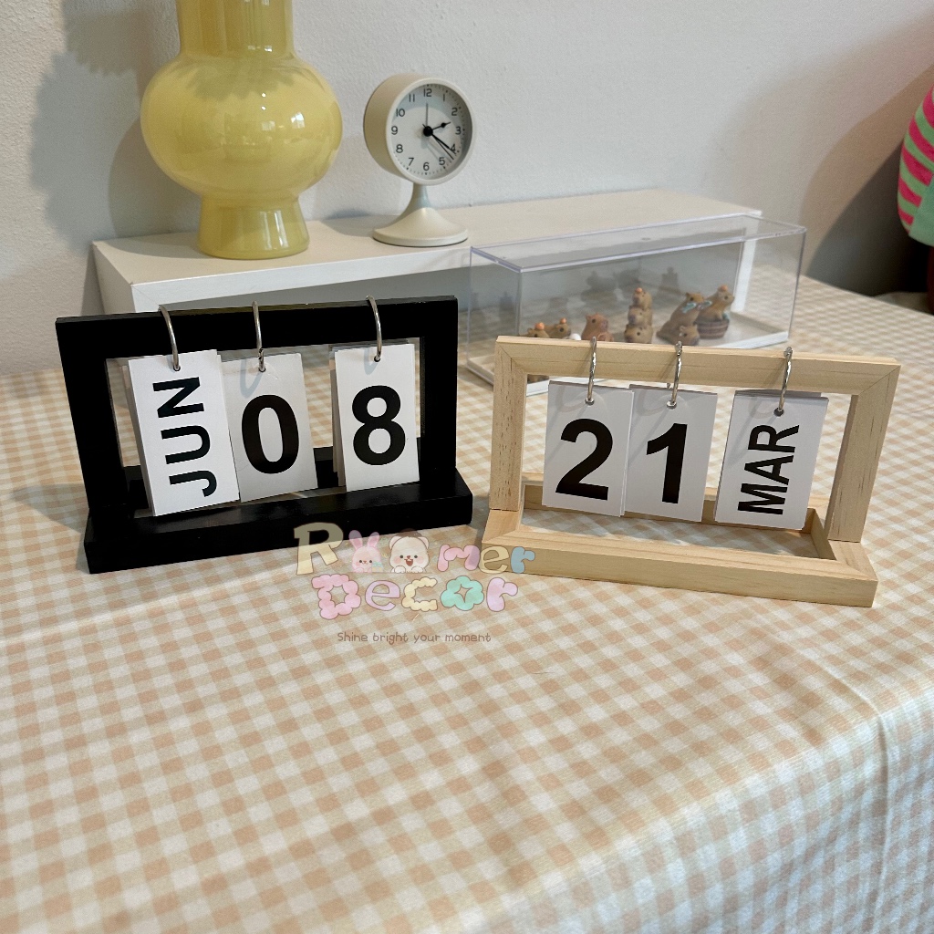 Roomer.Decor [พร้อมส่ง] ปฏิทิน ปฏิทินตกแต่งห้อง ปฏิทินไม้ ปฏิทินมินิมอล