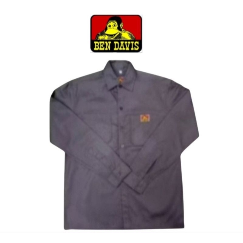 Ben Davis,เสื้อเชิ้ตเเขนยาว,คอปก,ปักโลโก้,ผ้าเวสปอยท์