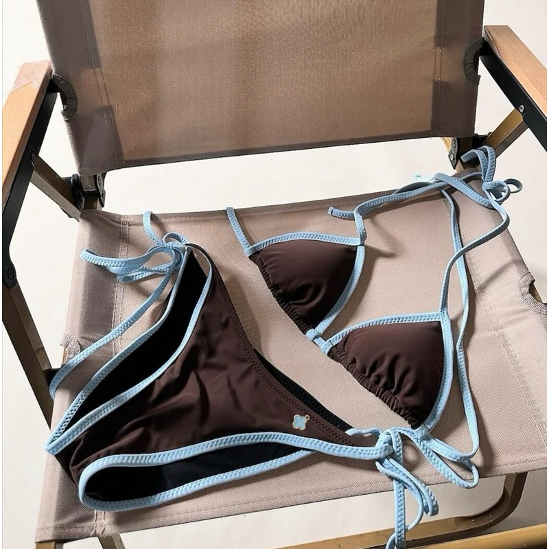Triangle bra+bikini 🤎🩵