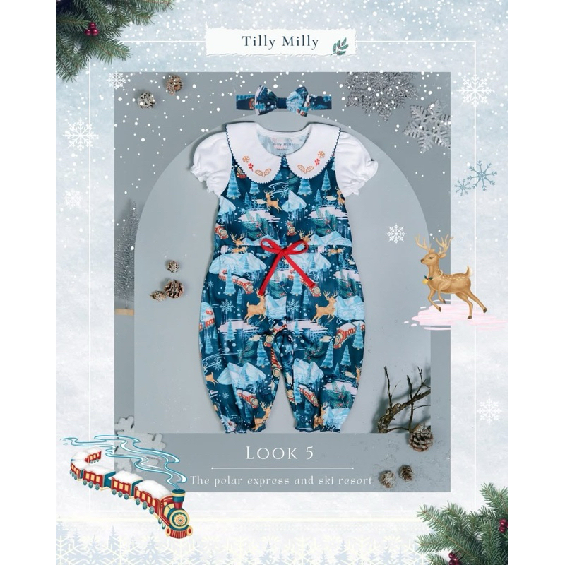 Tilly milly look 5 รอมคอบัวน่ารักมาก 9-12 used like new