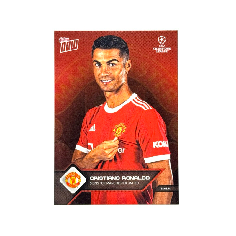 Topps Now Cristiano Ronaldo Manchester United Signs for Manchester United