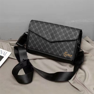 กระเป๋าสะพายข้างผู้ชายพรีเมี่ยมกระเป๋าสะพายทรงวินเทจหนัง