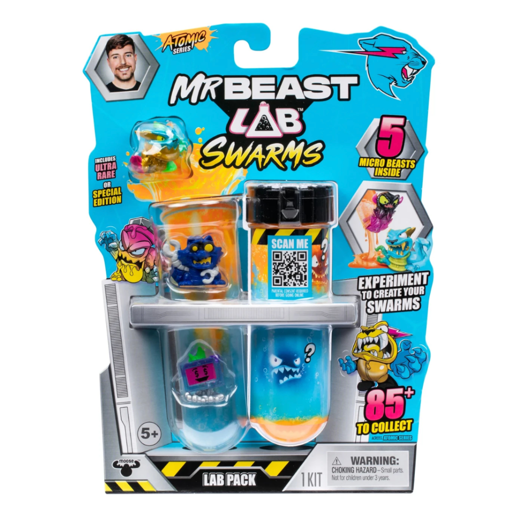 มิสเตอร์บีส MrBeast Lab Swarms Test Tube Atomic Series ในแพคจะมีปีศาจ 5 ตัว!!!  ให้ได้ลุ้นกัน Set สุ
