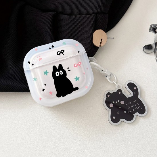 💟จัดส่งภายใน24ช.ม💟Y2K เคส Airpods 4 3 pro 1 2 น่ารัก ลายแมวน่ารัก ซิลิโคนนิ่ม Soft Case Airpod 1 2 gen3