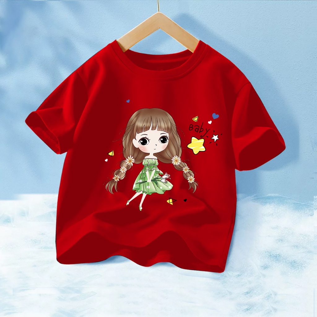 H466เสื้อเด็กแฟชั่ง เสื้อยืดแขนสั่งได้ทังเด็กชายและเด็กหญิง ลายสวยน่ารับ ผ้านุ่นใส่สบายมี7สีให้เลือก - รูปที่ 3