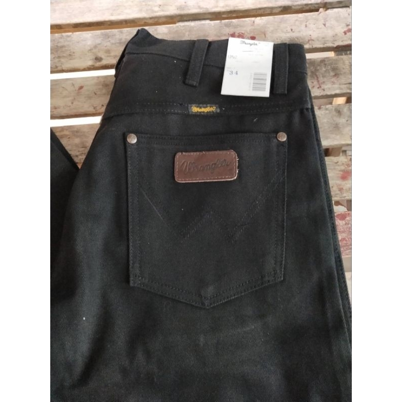 wแลง ยีนส์สีดำ แลง superblack ขากระบอกตรง  ผ้าสวยผ้าหนา