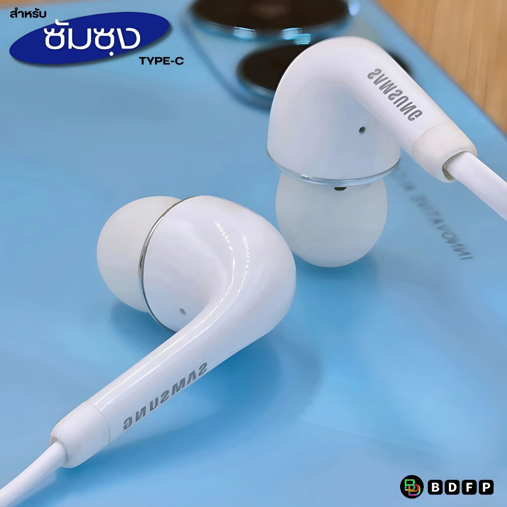 หูฟัง สมอลทอล์คแท้ Samsung A53 5G Type-C เสียงดังและดี เบสหนัก มีไมค์ ปรับระดับเสียง ซัมซุง In Ear อินเอียร์ ลูกยาง