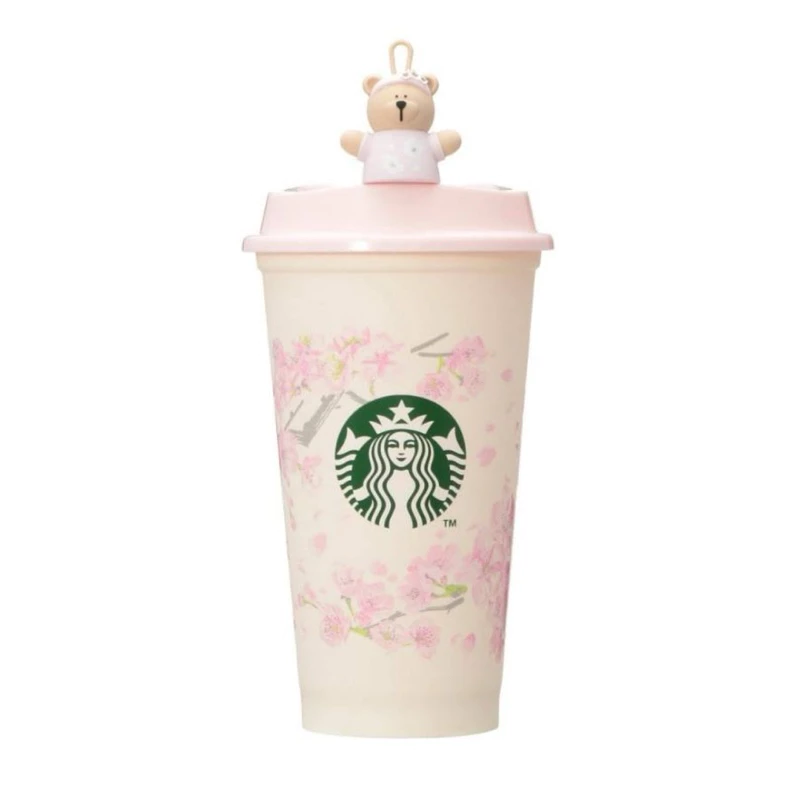 แก้วรียูส Starbucks Sakura 2025 พร้อมจุกหมี thumbnail 7