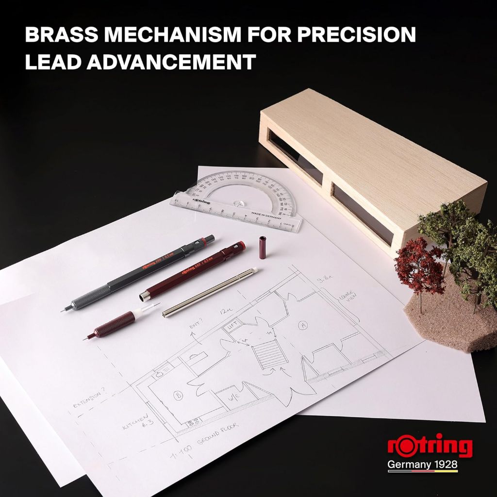 rOtring 600 Mechanical Pencil/ดินสอกดระดับมืออาชีพ/สีช็อคโกแลตทรัฟเฟิล - รูปที่ 6