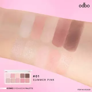 odbo OD2029 iconic palette eyeshadow อายแชโดว์10สี แมทท์และชิมเมอร์ เกลี่ยง่ายติดทน หลากสีสัน