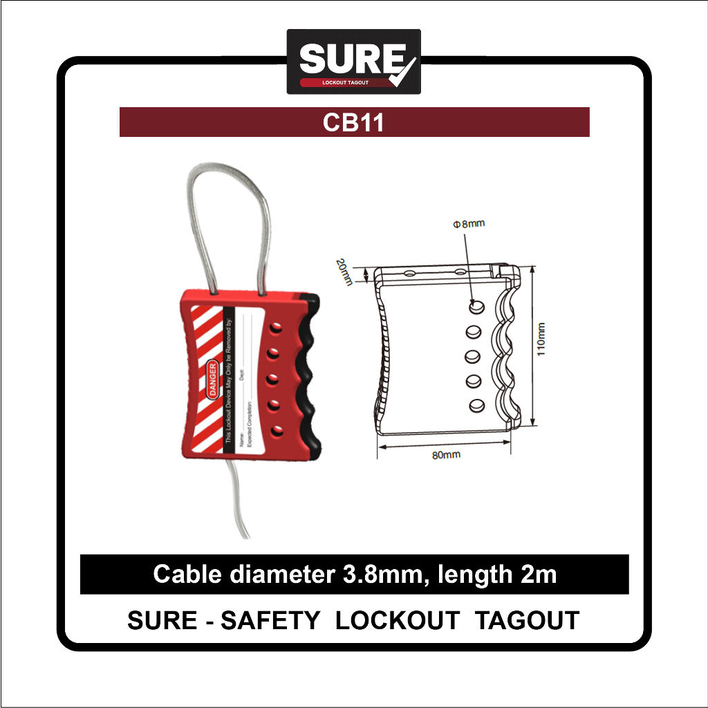 [ออกใบกำกับภาษี] CB11 CABLE LOCKOUT (พร้อมส่งในไทย/รวมVatแล้วค่ะ)