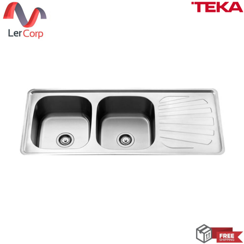 (Teka) อ่างล้างจาน พร้อมก๊อกซิงค์ รุ่น T50 2B1D ฟรี ก๊อกน้ำเย็น