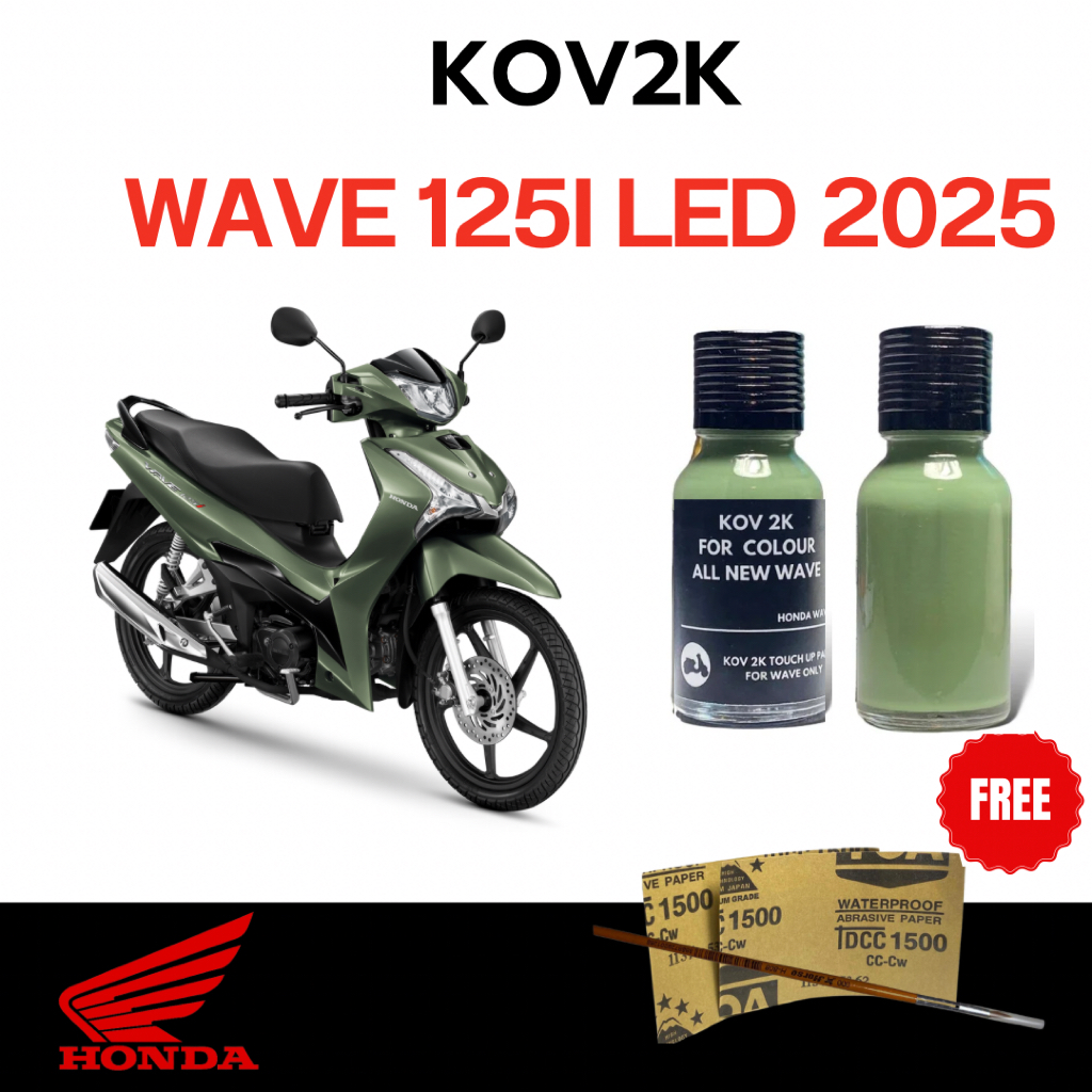 KOV 2K စက်ဘီး/မော်တော်ကား အရောင်ထိပ် (Wave 125 LED) | ပင့်ဖျက် + နေ့လတ်စိမ့်စာ ၂ မျိုး ထည့်ပေး