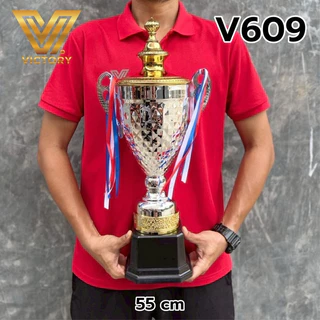 ถ้วยรางวัลVictory โลหะ สี ทูโทนเงินทอง รุ่นV606-V609