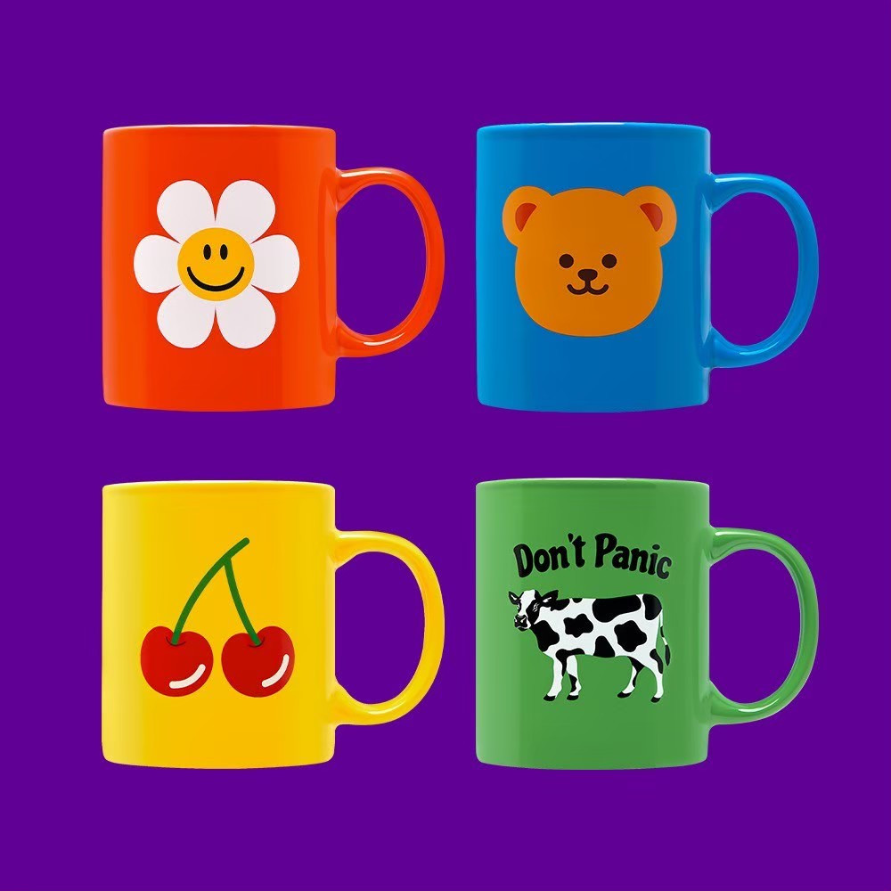 ส่งจากไทย🌈 แก้วมัค Color Mug แก้วน้ำ ใส่เครื่องดื่ม น่ารักๆ ของขวัญ ของฝาก Wiggle Wiggle ของแท้ 70127