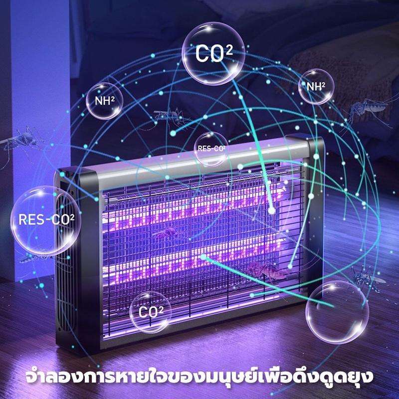 โคมไฟดักยุง LED เครื่องช็อตยุง รุ่นอัพเกรดขนาดใหญ่ ที่ดักยุง ไฟล่อแมลง กำจัดยุงและแมลง Pest Killer - รูปที่ 3