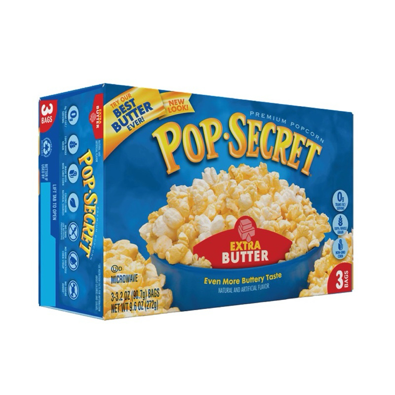 ป๊อปซีเคร็ต ป๊อปคอร์นเอ็กซ์ตร้าบัตเตอร์ Pop Secret  Extra Butter Popcorn 272g.