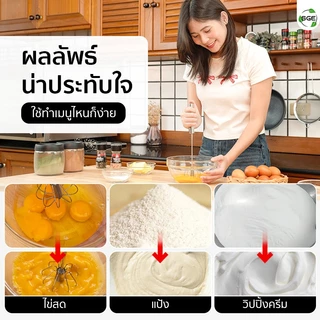 SGE ตะกร้อตีไข่ กึ่งอัตโนมัติ รุ่น EBS วัสดุสแตนเลส แข็งแรง ทนต่อสนิม 2 ขนาด ใช้งานง่าย ด้ามจับสปริง