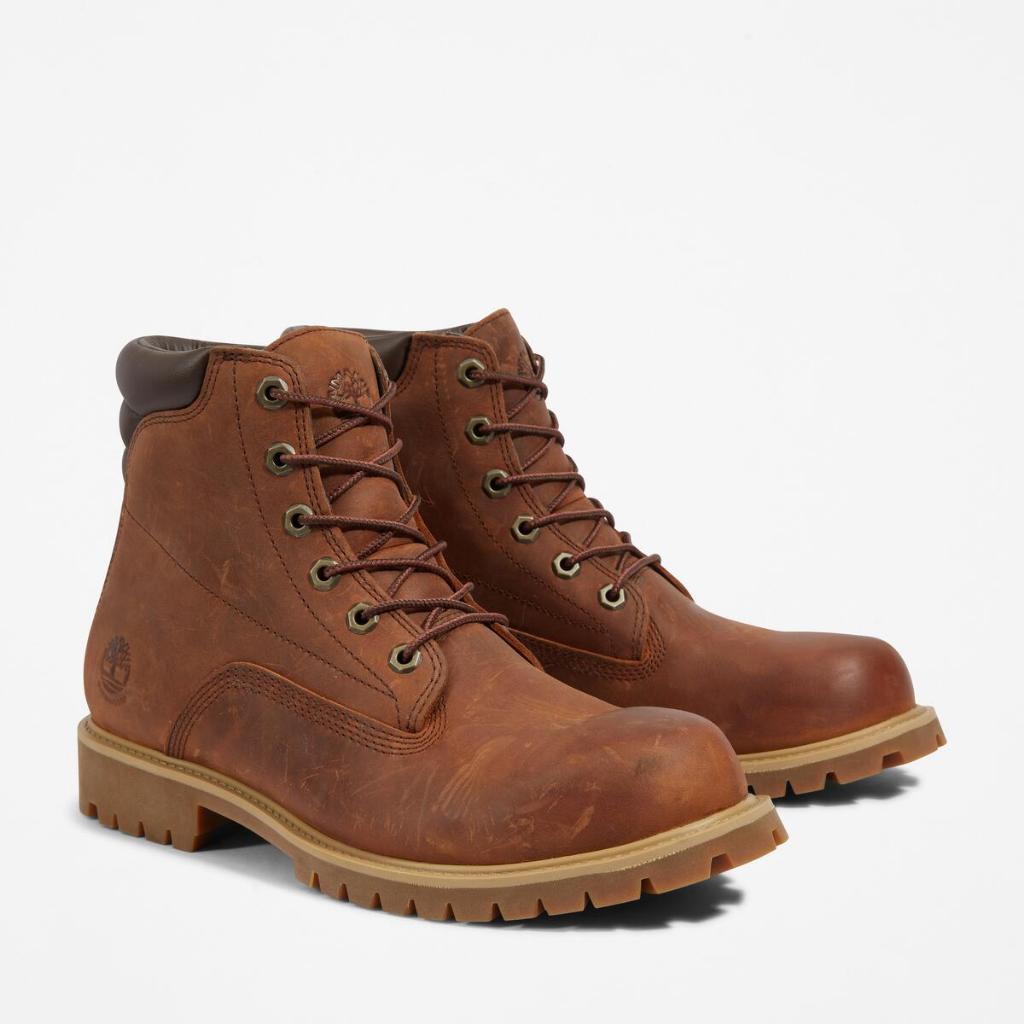 Timberland Men's ALBURN 6 INCH LACE UP WATERPROOF BOOT รองเท้าบูทผู้ชาย (S25MA1H8Q)
