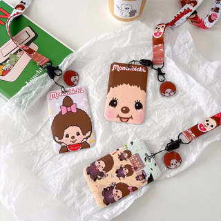 [พร้อมส่ง🇹🇭] ป้ายใส่บัตรพร้อมสายคล้องคอ Monchhichi