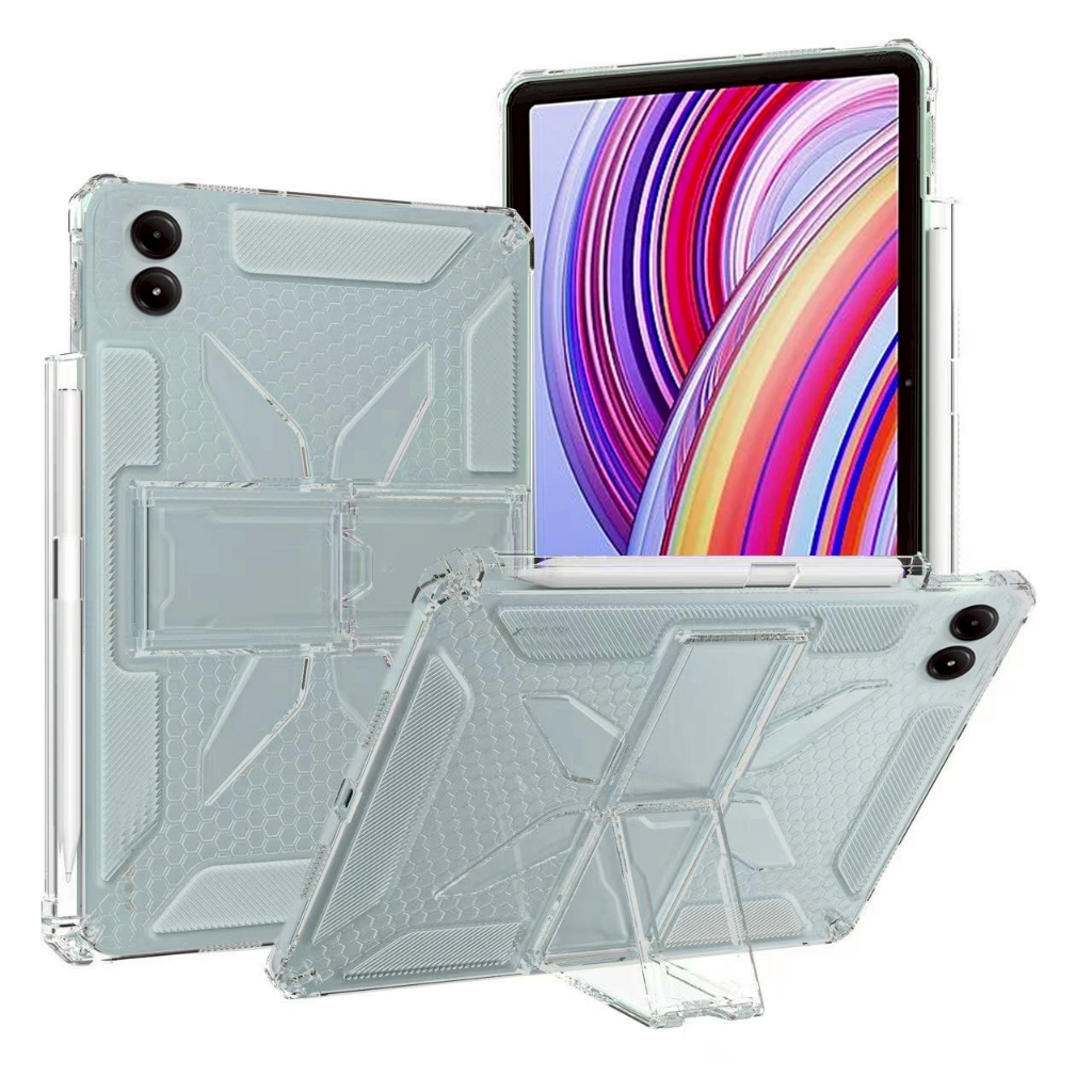 เคสใส ตั้งได้ พร้อมที่เก็บปากกา เรดมี่ แพด โปร รุ่นหลังนิ่ม  Use For Redmi Pad Pro TPU Silicone Stand Cover (12.1)