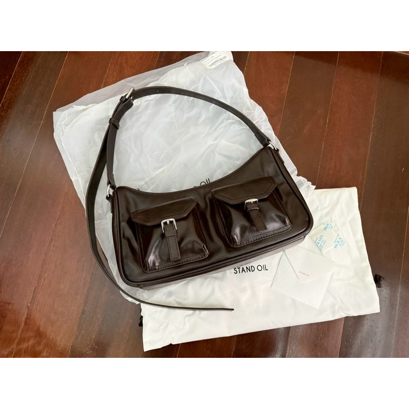 Usedlikenew ส่งต่อ กระเป๋าStand Oil Joey Bag Mini สีMarron แท้💯(ig2800บาท)