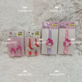 Daiso Korea กิ๊บ ยางมัดผม Sanrio kitty mymelody กิ๊บdaiso ไดโซะเกาหลี กิ๊บไดโซะ ของแท้จากไดโซะเกาหลี