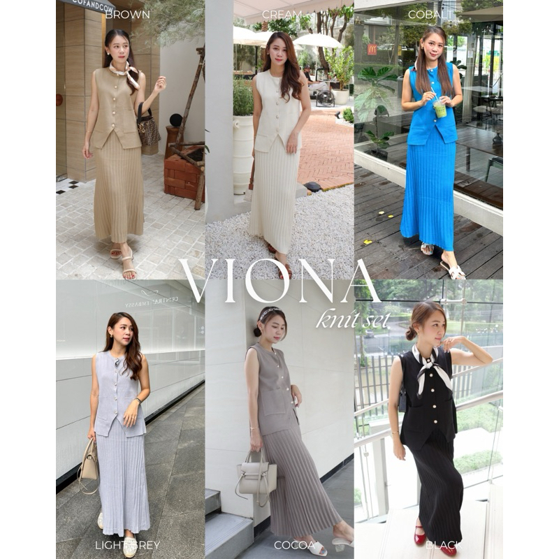 (เก็บโค้ดหน้าร้านลด 20%) Plsme.bkk 〰“Viona knit set“ชุดเซ็ตไหมพรม กระโปรง