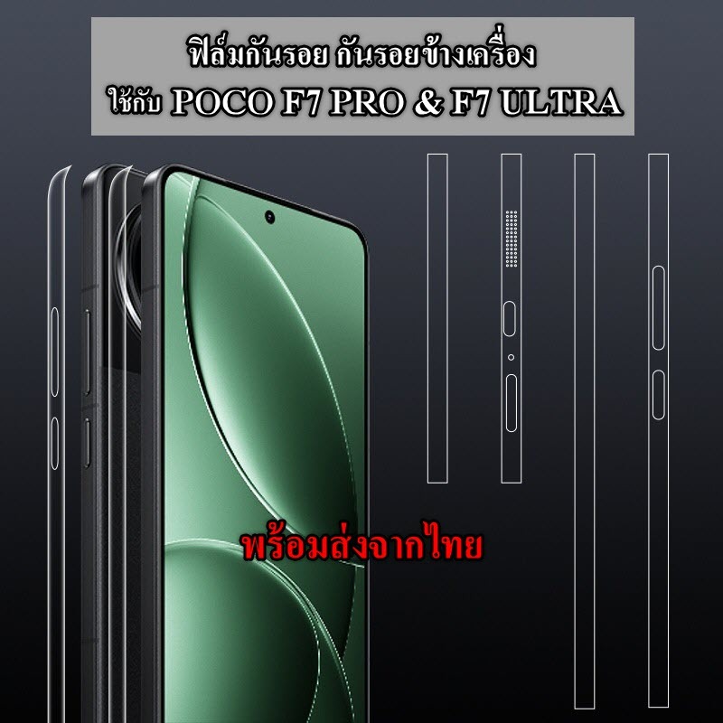 ฟิล์มกันรอย กันรอยข้างเครื่อง ใช้กับ POCO F7 PRO & F7 ULTRA
