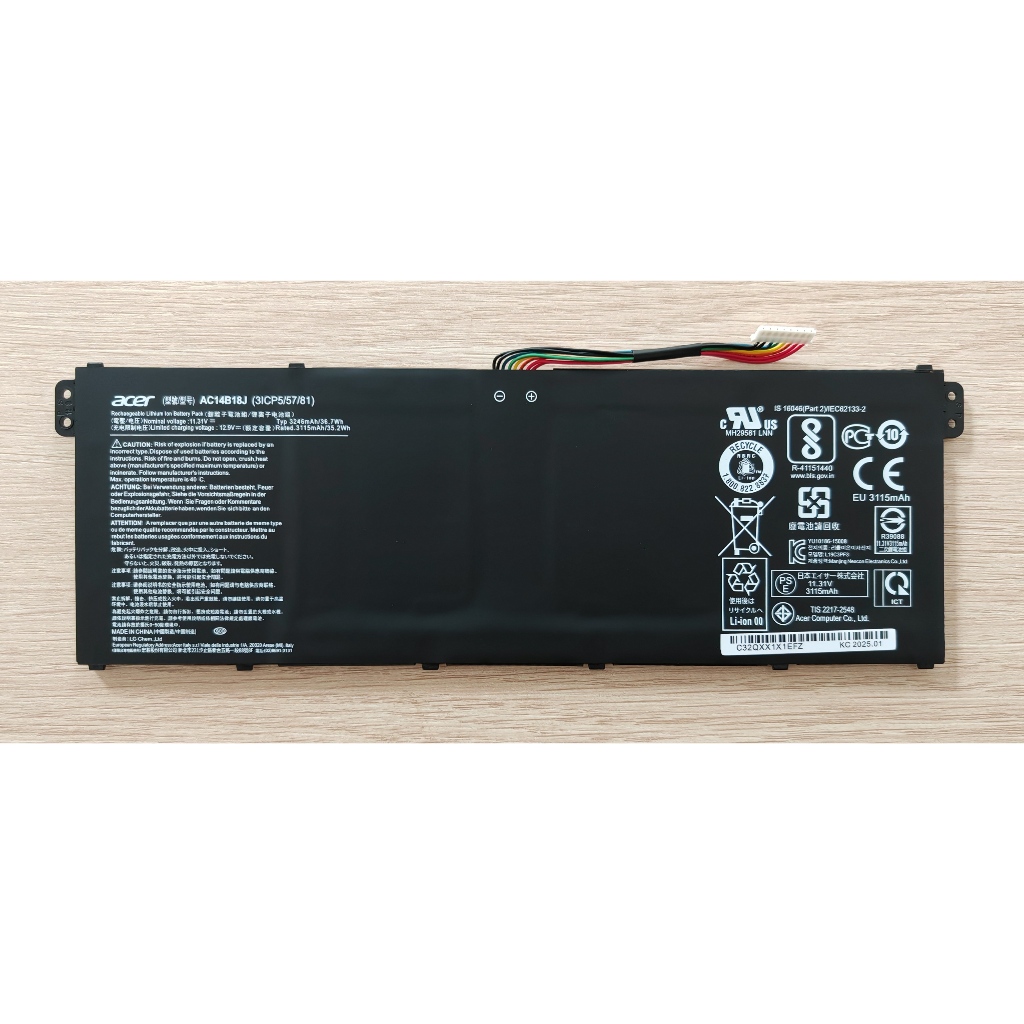 ✨ แบตเตอรี่ For ACER AC14B18J AC14B13J Aspire A315-53G E3-111 E3-112 E3-112M ES1-311 Acer Chromebook